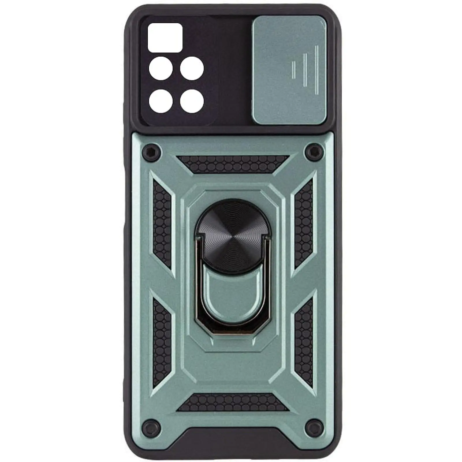 Чехол Ummi Camshield Serge Ring для Xiaomi Poco M4 Pro 5G, Зеленый, TPU+PC, купить оптом с доставкой