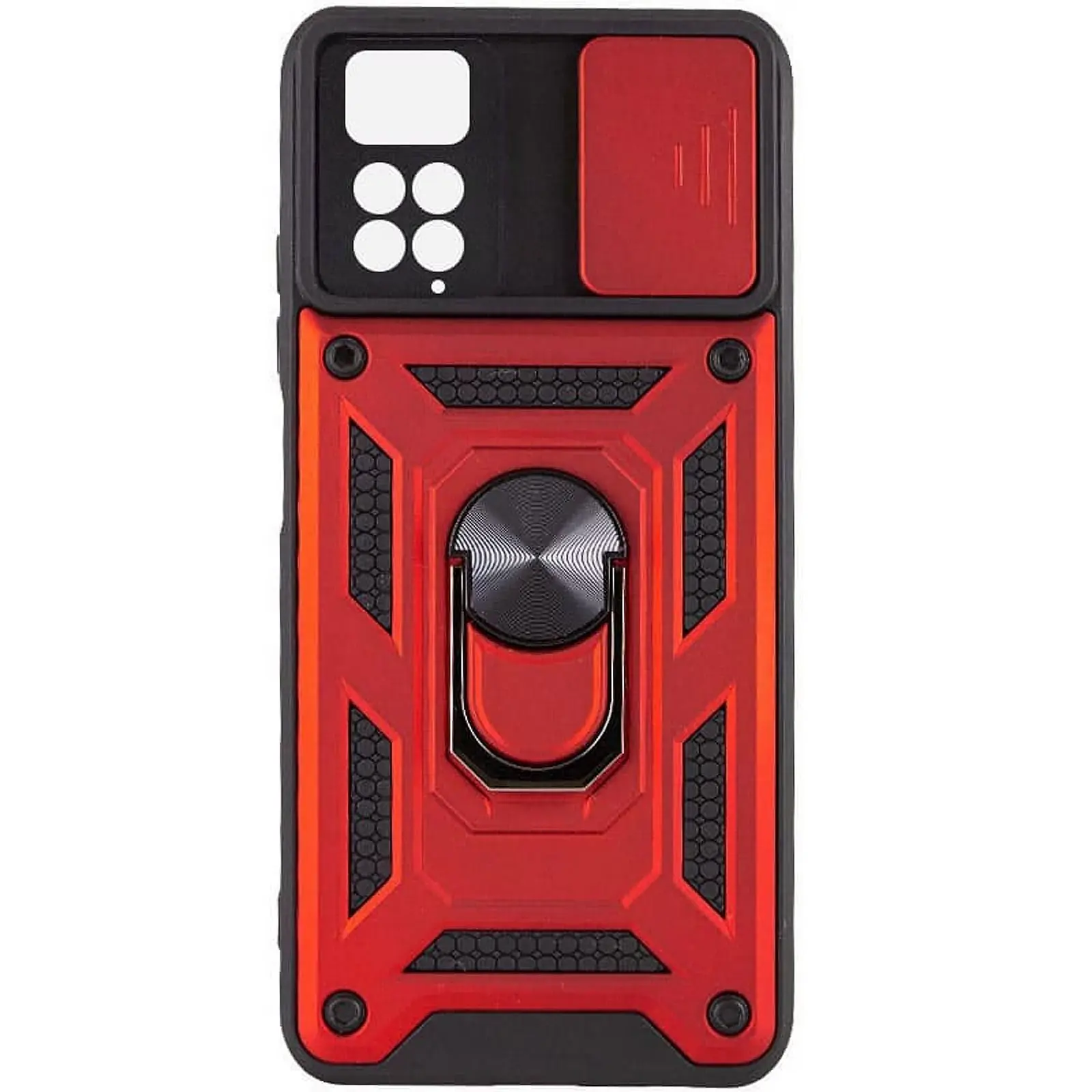 Чехол Ummi Camshield Serge Ring для Xiaomi Redmi Note 11 Pro 4G/5G/Note 11E Pro/ 12 Pro 4G, Красный, TPU+PC, купить оптом с доставкой