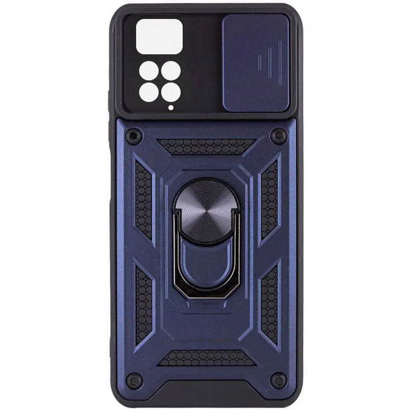 Чехол Ummi Camshield Serge Ring для Xiaomi Redmi Note 11 Pro 4G/5G/Note 11E Pro/ 12 Pro 4G, Синий / Navy, TPU+PC, купить оптом с доставкой