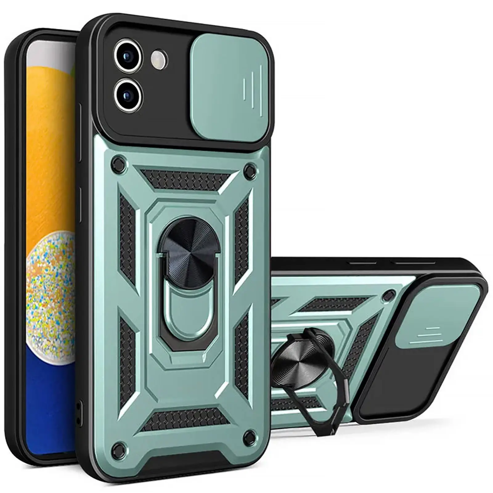 Чехол Ummi Camshield Serge Ring для Samsung Galaxy A03, Зеленый, TPU+PC, купить оптом с доставкой