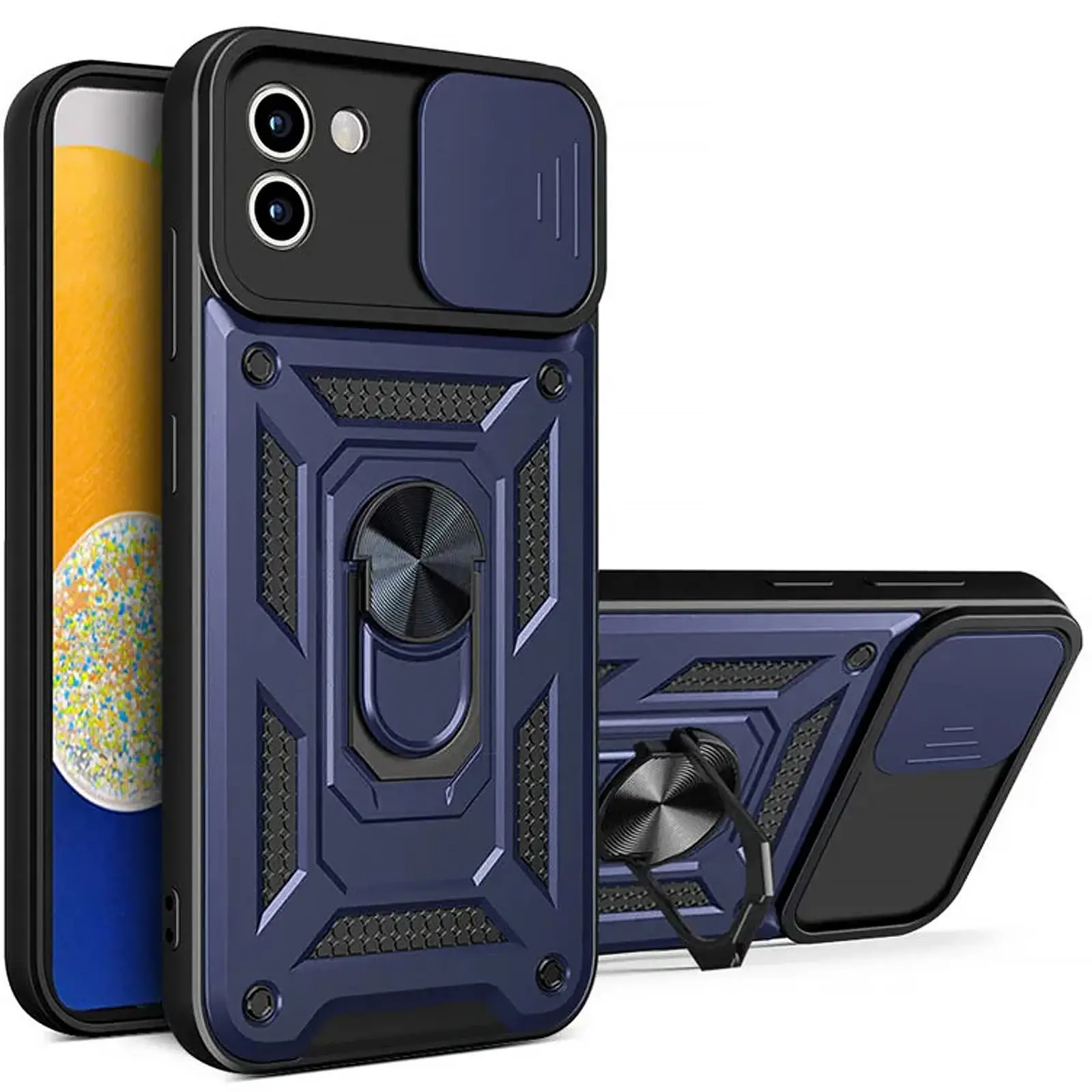 Чехол Ummi Camshield Serge Ring для Samsung Galaxy A03, Синий, TPU+PC, купить оптом с доставкой