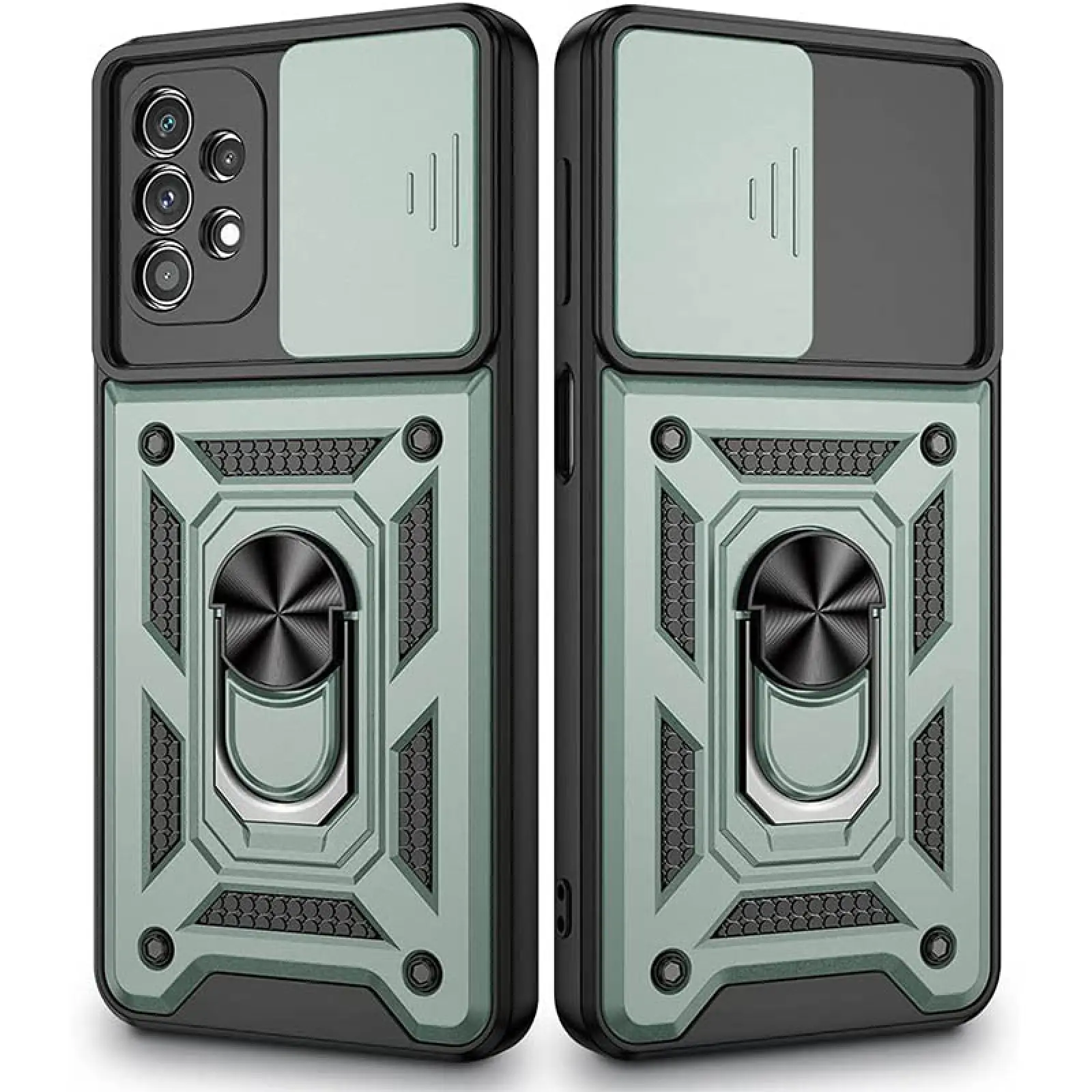 Чехол Ummi Camshield Serge Ring для Samsung Galaxy A73 5G, Зеленый, TPU+PC, купить оптом с доставкой