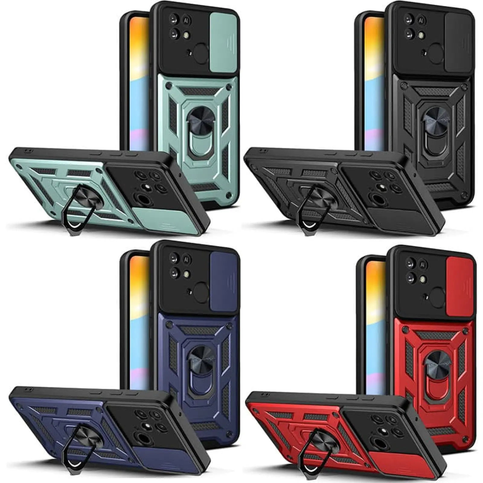 Чохол Ummi Camshield Serge Ring для Xiaomi Redmi 10C, TPU+PC, купити оптом з доставкою