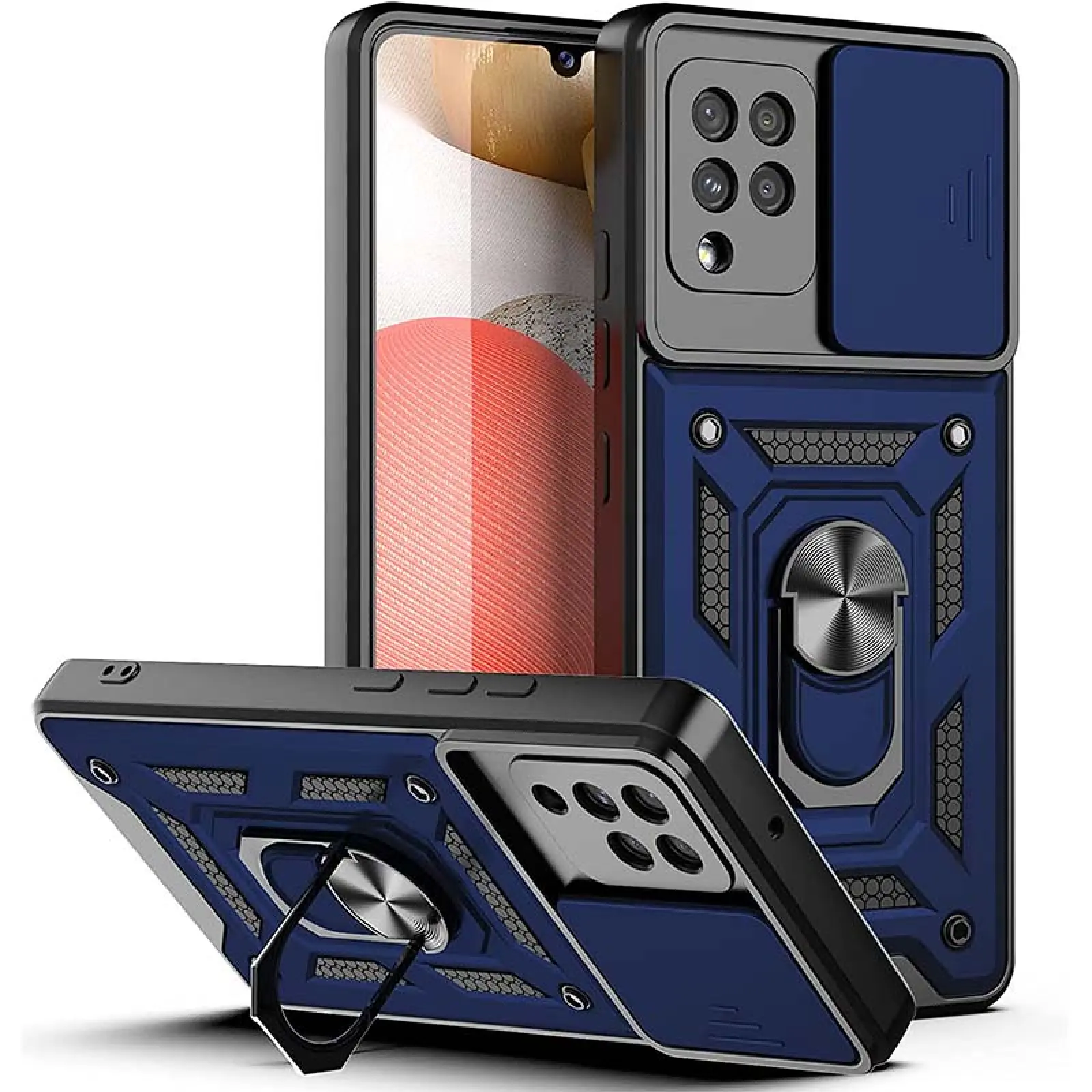 Чехол Ummi Camshield Serge Ring для Samsung Galaxy M53 5G, Синий, TPU+PC, купить оптом с доставкой