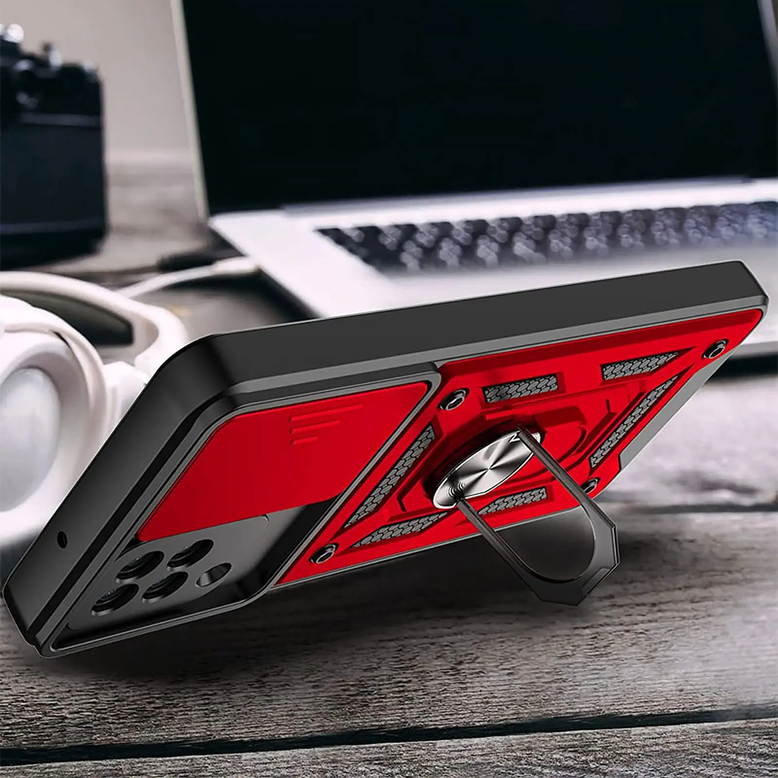 Чехол Ummi Camshield Serge Ring для Samsung Galaxy M33 5G, Красный 1, TPU+PC, купить оптом с доставкой