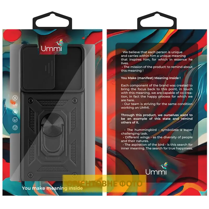 Чехол Ummi Camshield Serge Ring для Xiaomi Poco F4 GT, Черный / Black 1, TPU+PC, купить оптом с доставкой