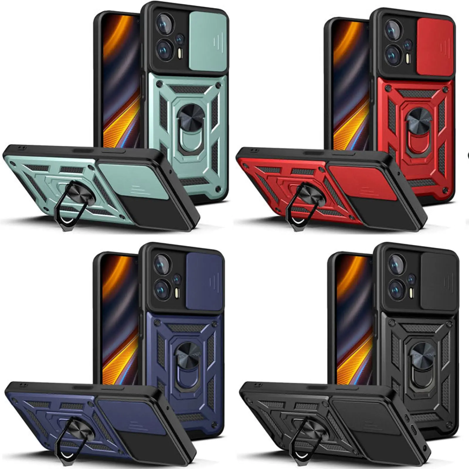 Чехол Ummi Camshield Serge Ring для Xiaomi Poco X4 GT, TPU+PC, купить оптом с доставкой