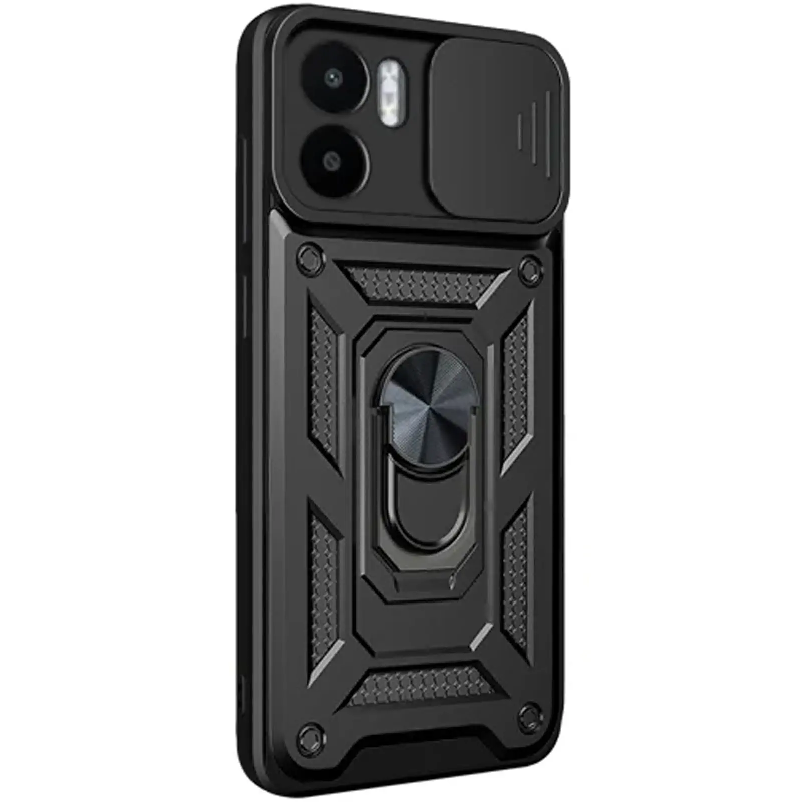 Чехол Ummi Camshield Serge Ring для Xiaomi Redmi A1 / A2, Черный, TPU+PC, купить оптом с доставкой