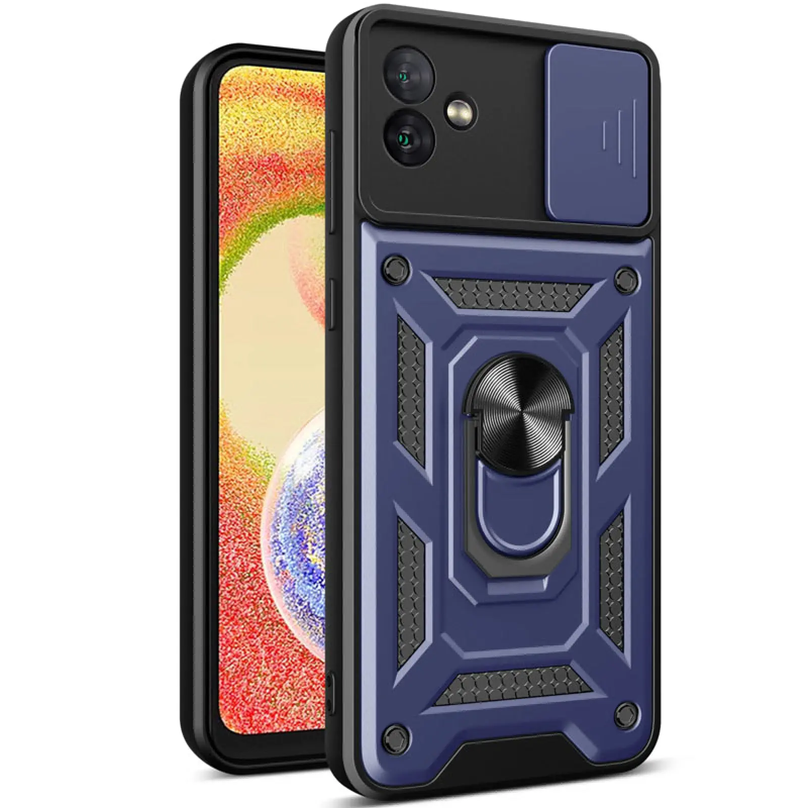 Чехол Ummi Camshield Serge Ring для Samsung Galaxy A04, Синий, TPU+PC, купить оптом с доставкой