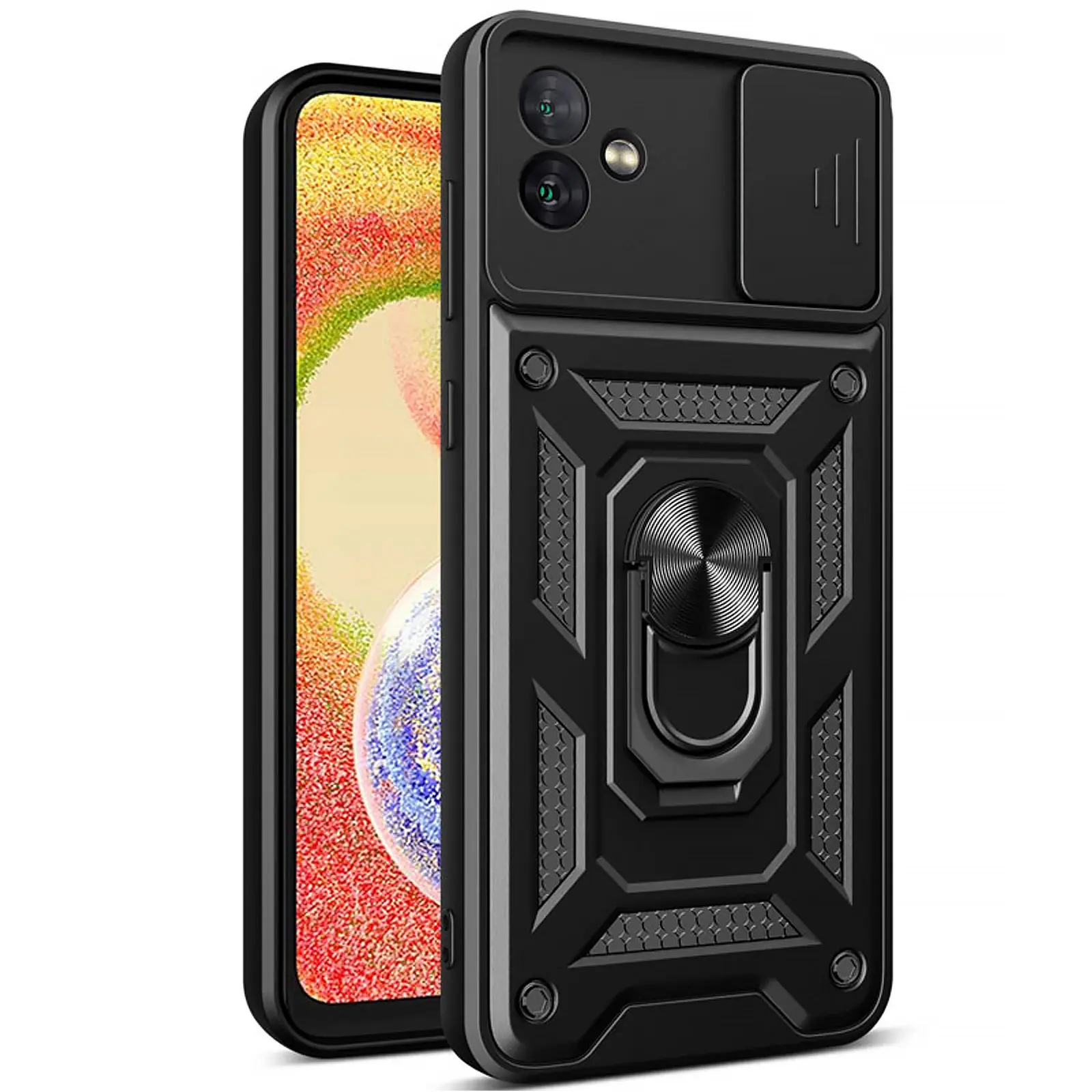 Чехол Ummi Camshield Serge Ring для Samsung Galaxy A04, Черный, TPU+PC, купить оптом с доставкой