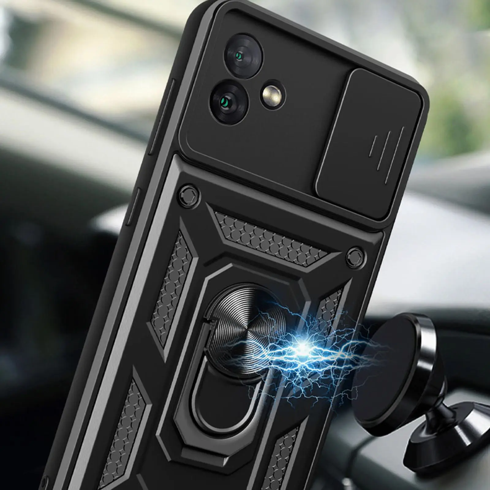 Чехол Ummi Camshield Serge Ring для Samsung Galaxy A04, Черный 1, TPU+PC, купить оптом с доставкой