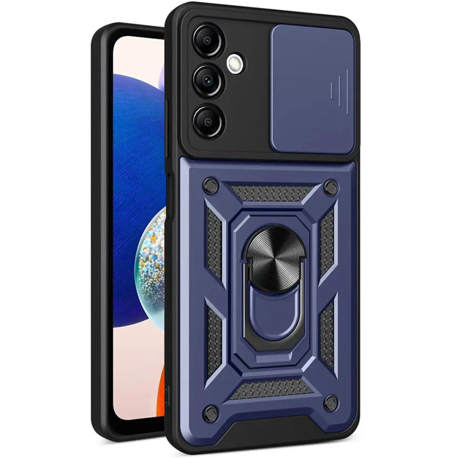 Чехол Ummi Camshield Serge Ring для Samsung Galaxy A04s, Синий / Navy, TPU+PC, купить оптом с доставкой