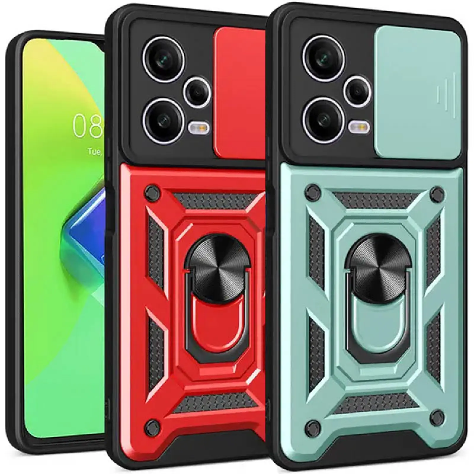 Чохол Ummi Camshield Serge Ring для Xiaomi Redmi Note 12 Pro+ 5G, TPU+PC, купити оптом з доставкою