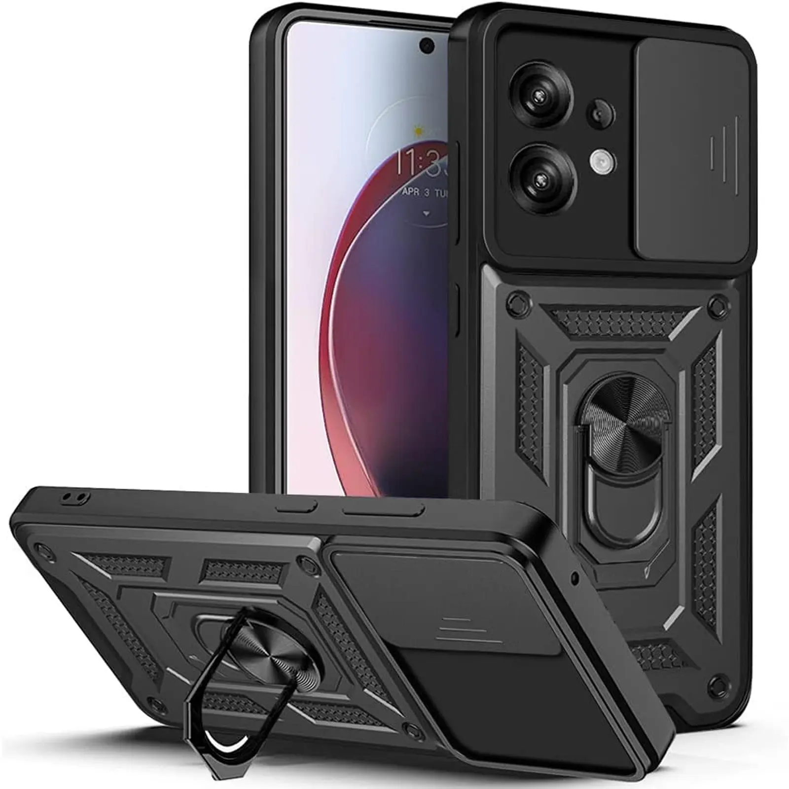 Чехол Ummi Camshield Serge Ring для Motorola Moto G32, TPU+PC, купить оптом с доставкой