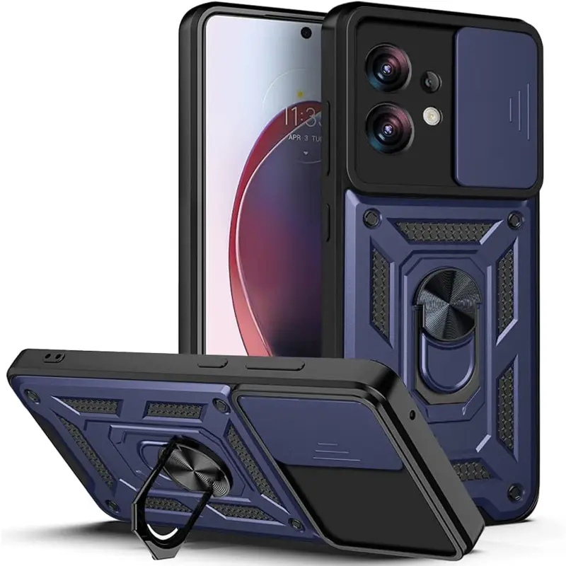 Чехол Ummi Camshield Serge Ring для Motorola Moto G32, Синий / Navy, TPU+PC, купить оптом с доставкой