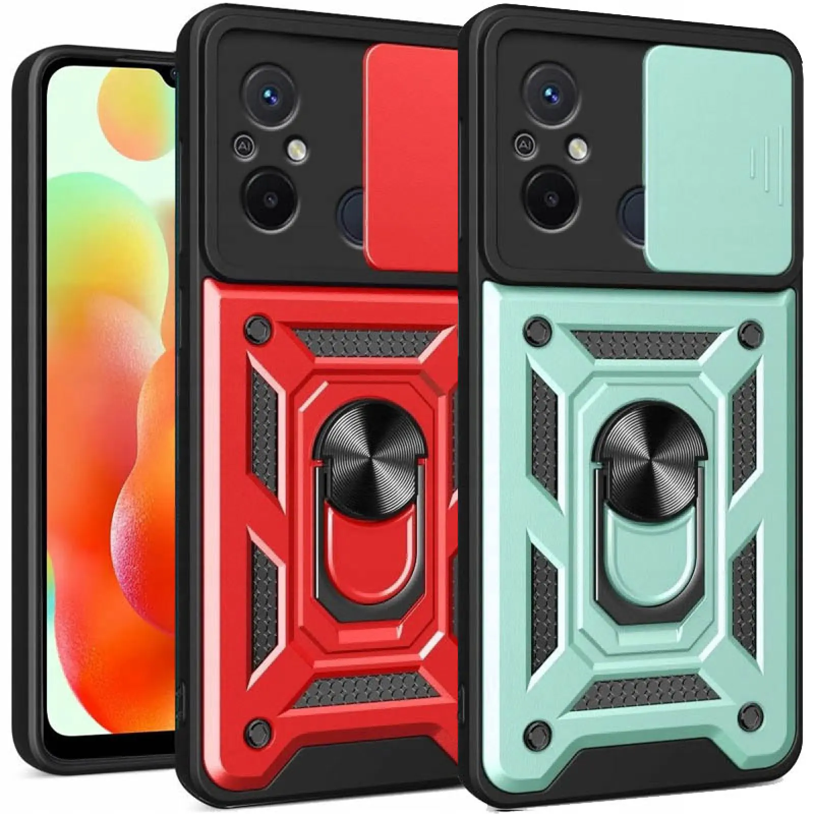 Чехол Ummi Camshield Serge Ring для Xiaomi Redmi 12C, TPU+PC, купить оптом с доставкой