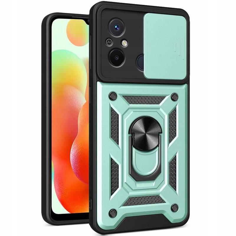 Противоударный чехол Ummi Camshield Serge Ring для Xiaomi Redmi 12C | Бронированый с кольцом-подставкой на картинке №1