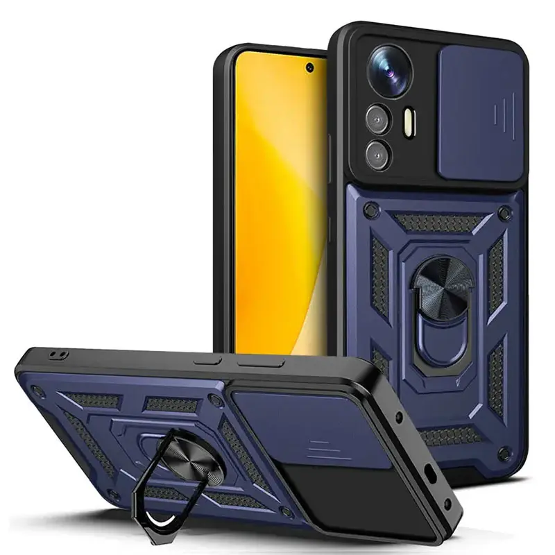 Чехол Ummi Camshield Serge Ring для Xiaomi Redmi Note 12S, Синий / Navy, TPU+PC, купить оптом с доставкой