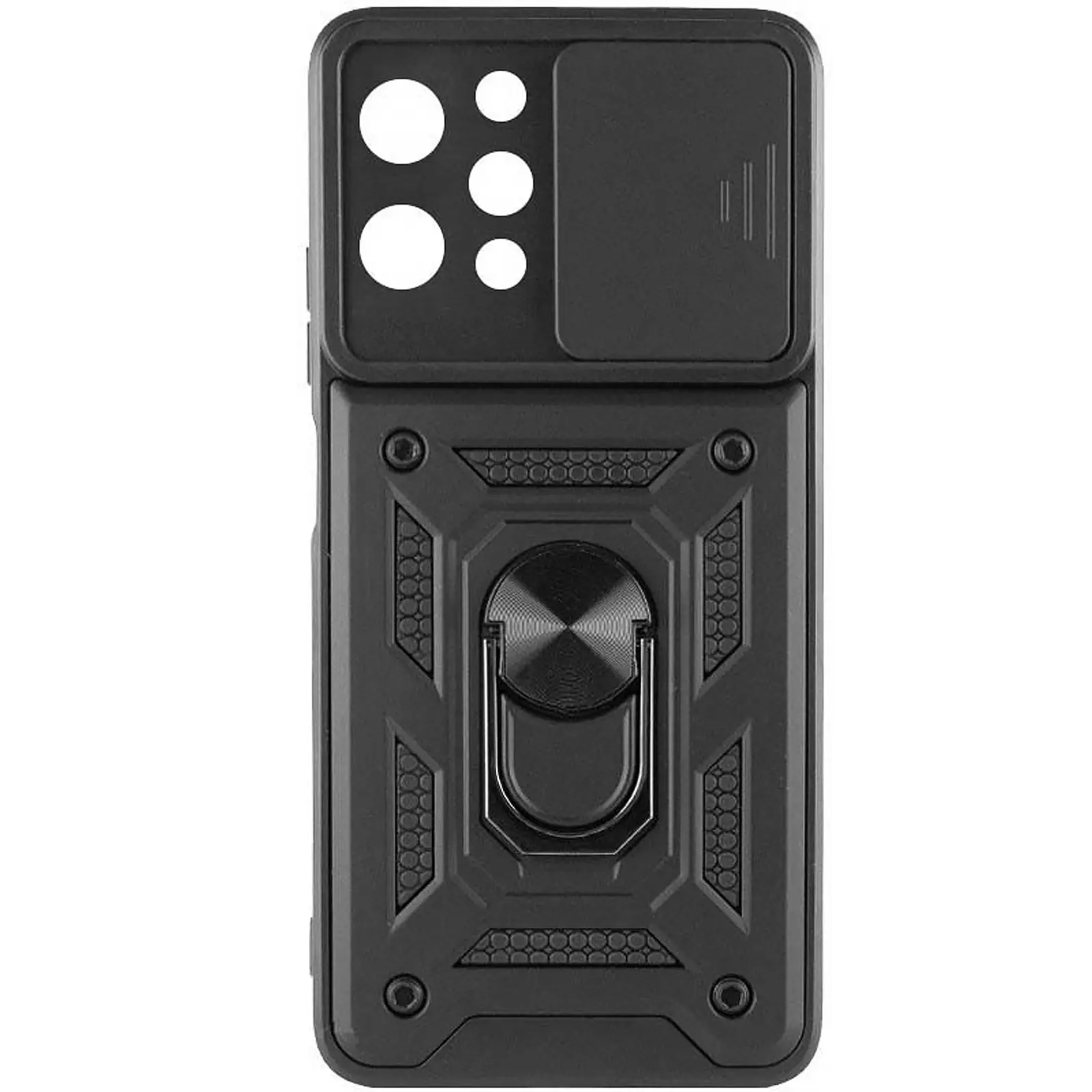 Чехол Ummi Camshield Serge Ring для Xiaomi Redmi 12 / Poco M6 Pro 5G, Черный, TPU+PC, купить оптом с доставкой