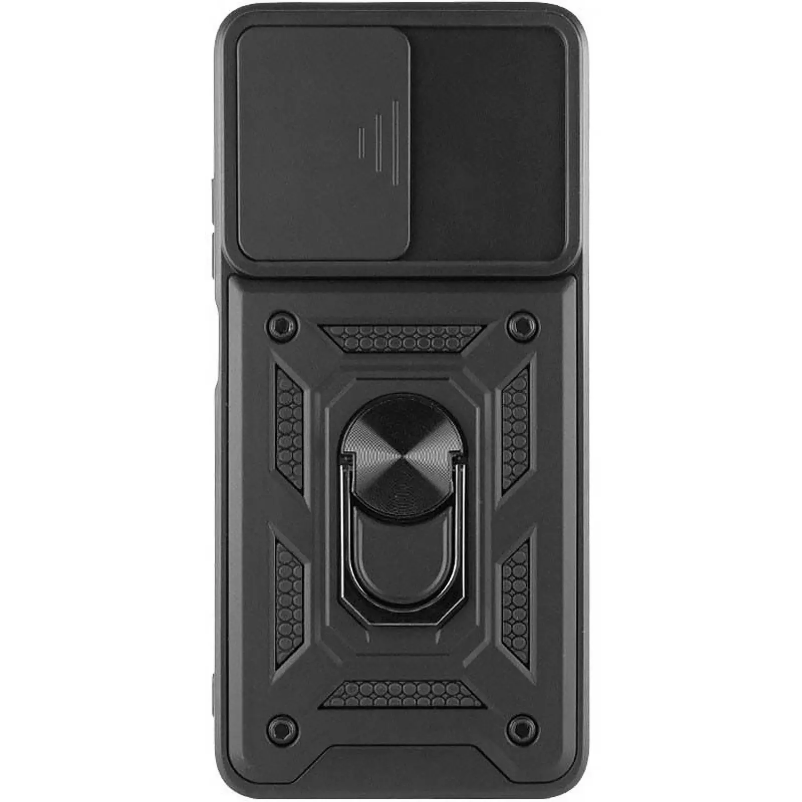 Чехол Ummi Camshield Serge Ring для Xiaomi Redmi 12 / Poco M6 Pro 5G, Черный 1, TPU+PC, купить оптом с доставкой