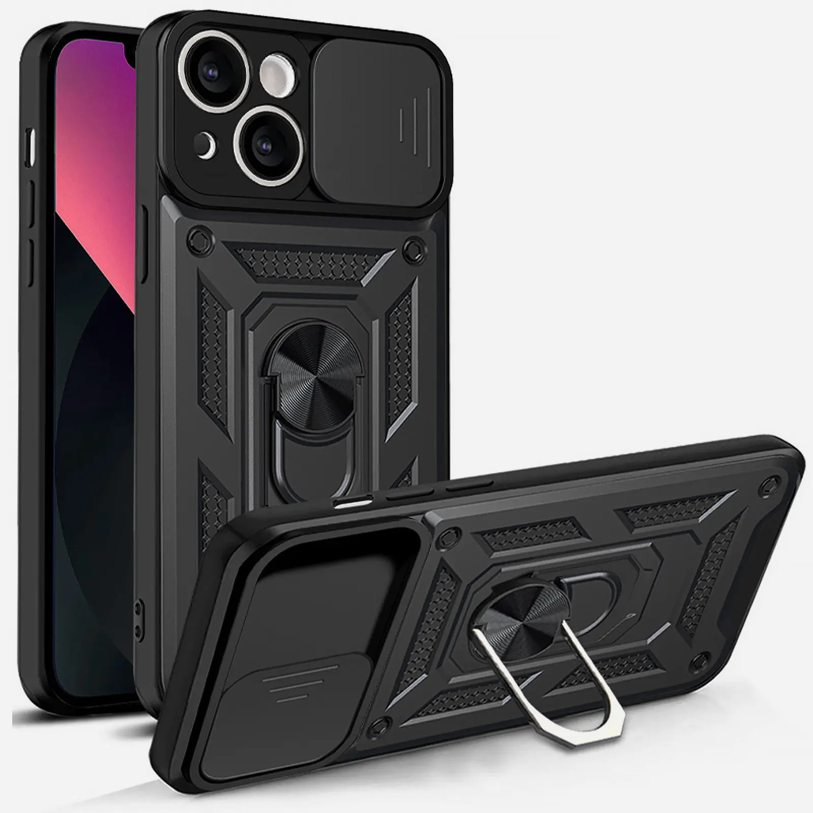 Чехол Ummi Camshield Serge Ring для Apple iPhone 15 (6.1"), TPU+PC, купить оптом с доставкой