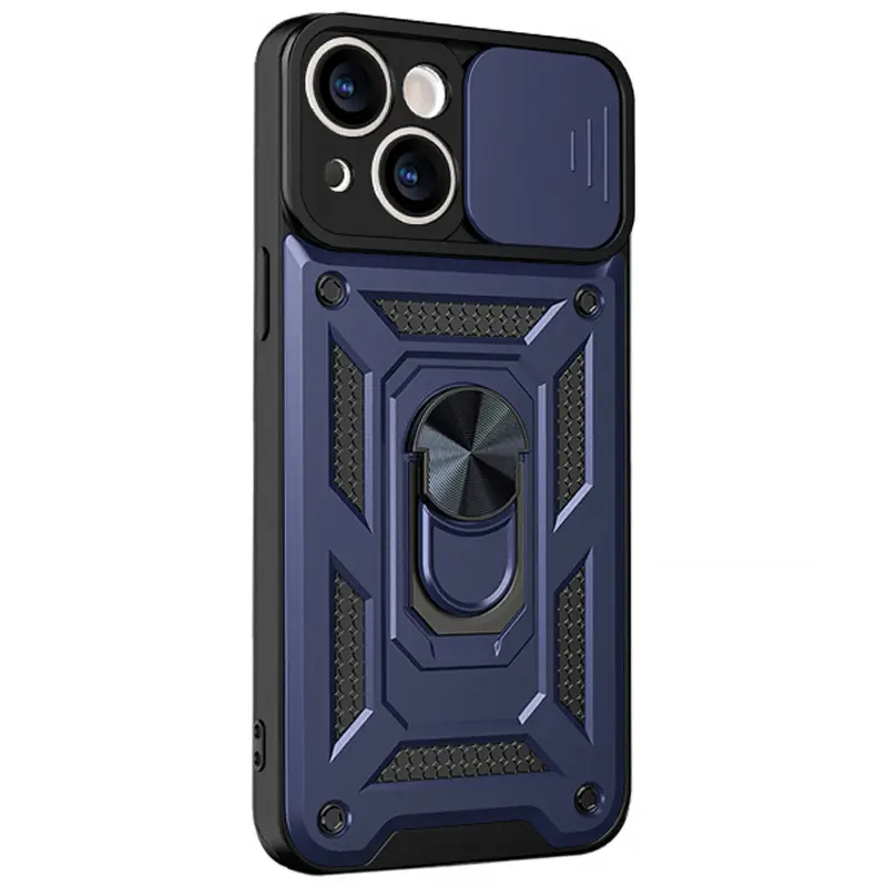 Чехол Ummi Camshield Serge Ring для Apple iPhone 15 (6.1"), Синий / Navy, TPU+PC, купить оптом с доставкой