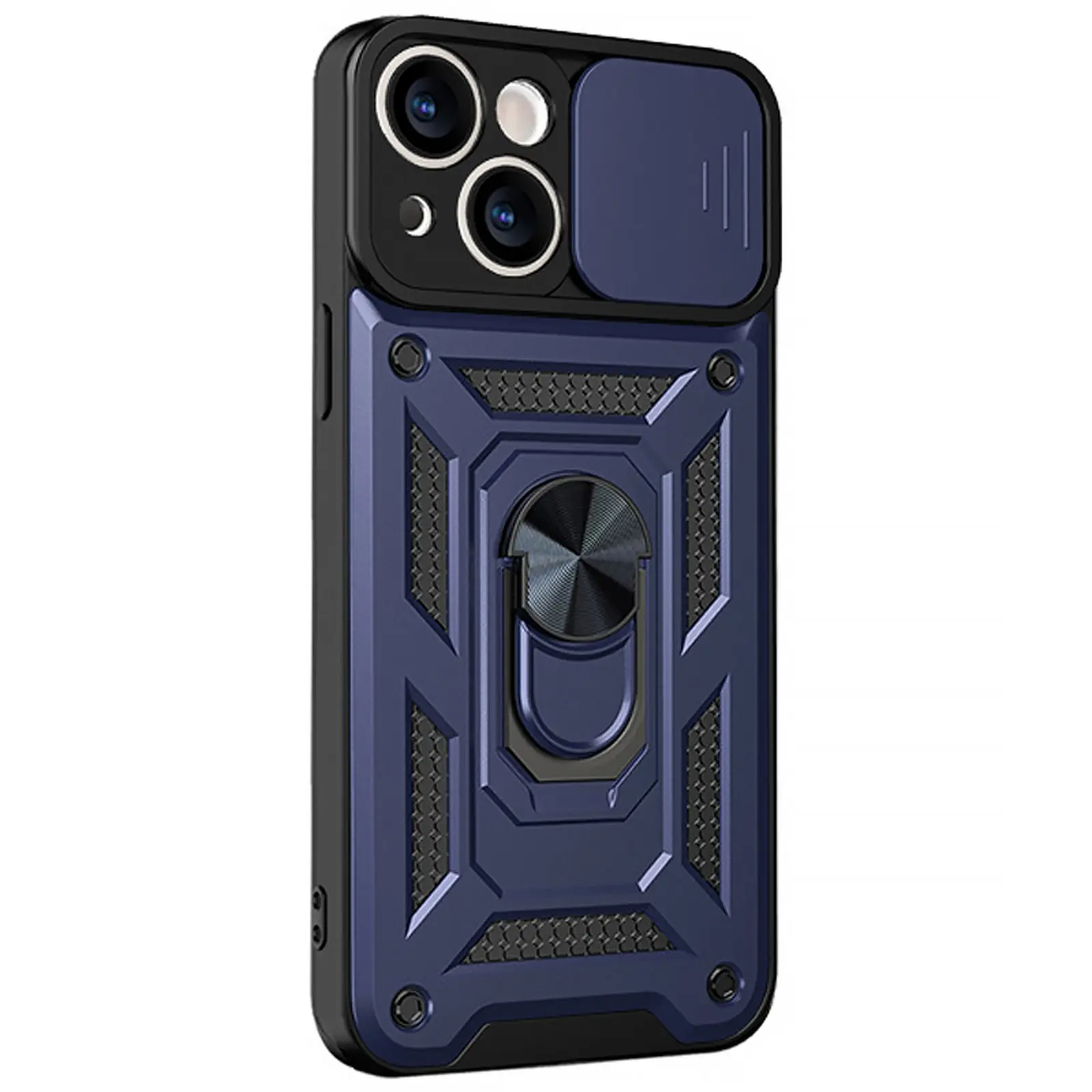 Чехол Ummi Camshield Serge Ring для Apple iPhone 15 (6.1"), Синий / Navy, TPU+PC, купить оптом с доставкой