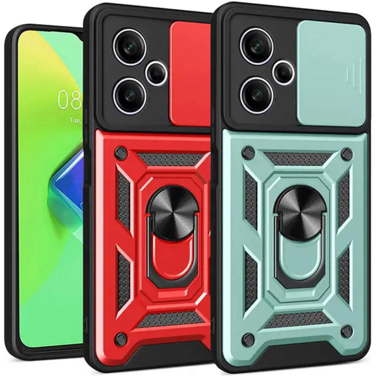 Чехол Ummi Camshield Serge Ring для Xiaomi Poco M6 Pro 5G, TPU+PC, купить оптом с доставкой