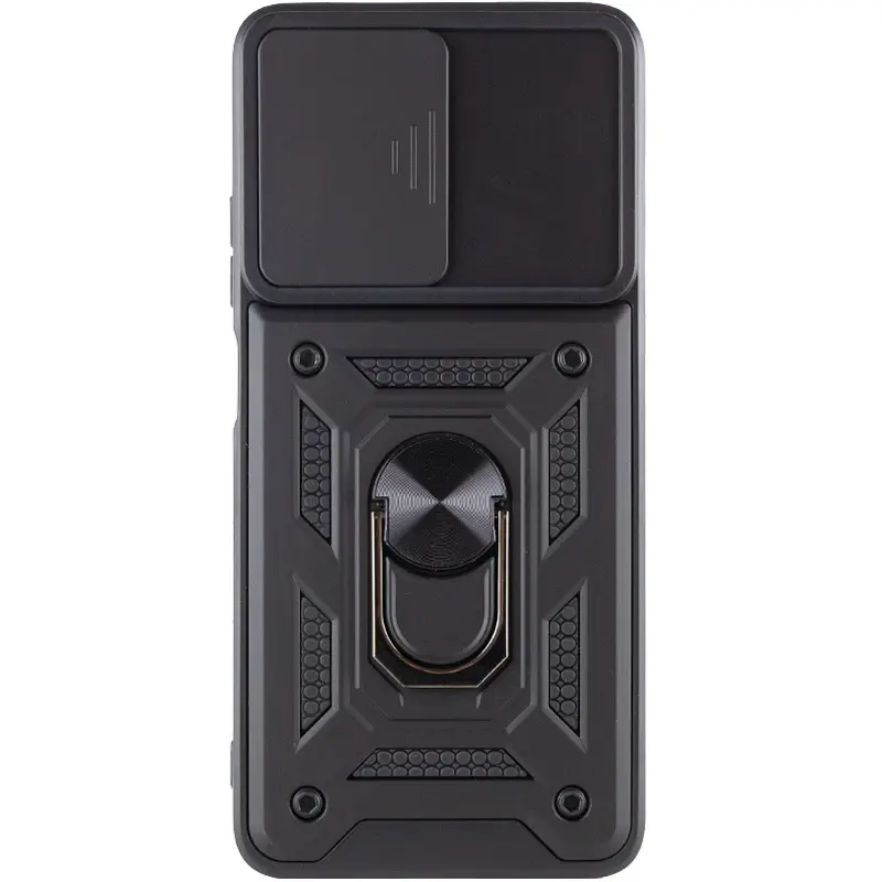Чехол Ummi Camshield Serge Ring для Xiaomi Poco M6 Pro 5G, Черный / Black 1, TPU+PC, купить оптом с доставкой