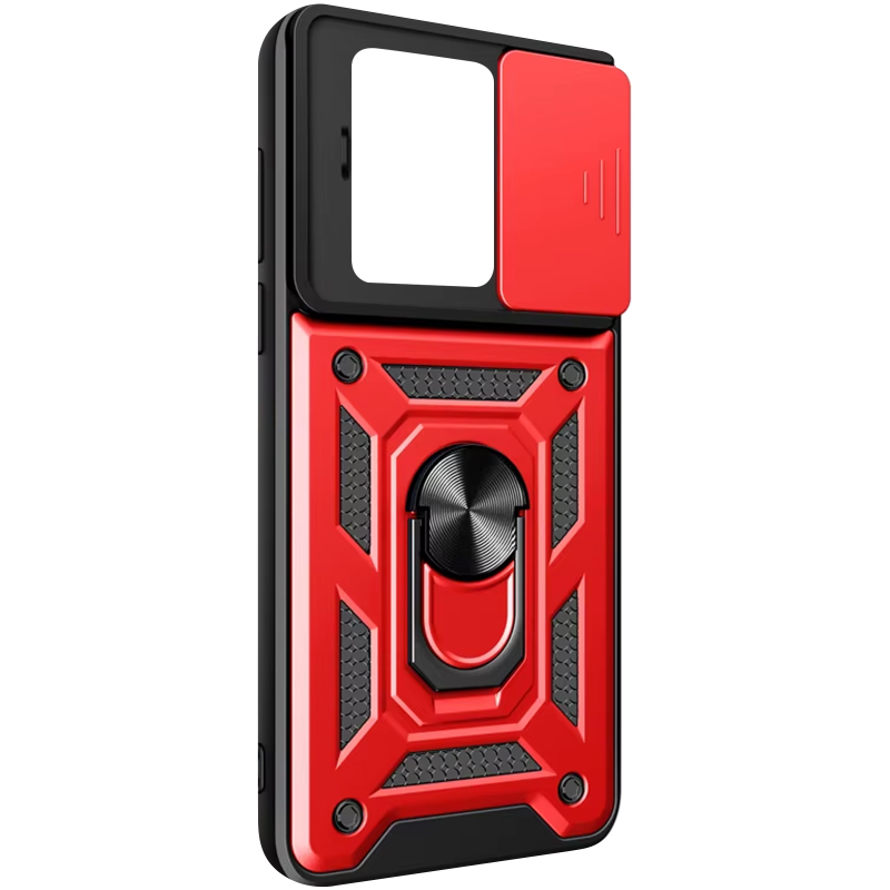 Чохол Ummi Camshield Serge Ring для Xiaomi 13T / 13T Pro, Червоний / Red 2, TPU+PC, купити оптом з доставкою