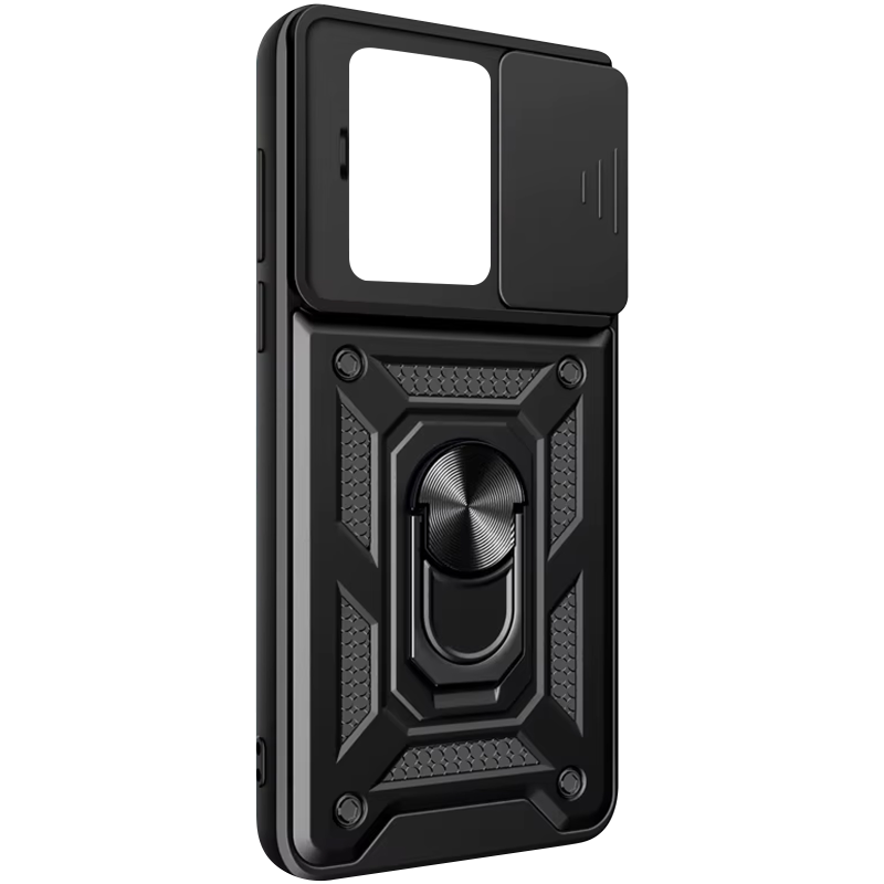 Чохол Ummi Camshield Serge Ring для Xiaomi 13T / 13T Pro, Чорний / Black 2, TPU+PC, купити оптом з доставкою