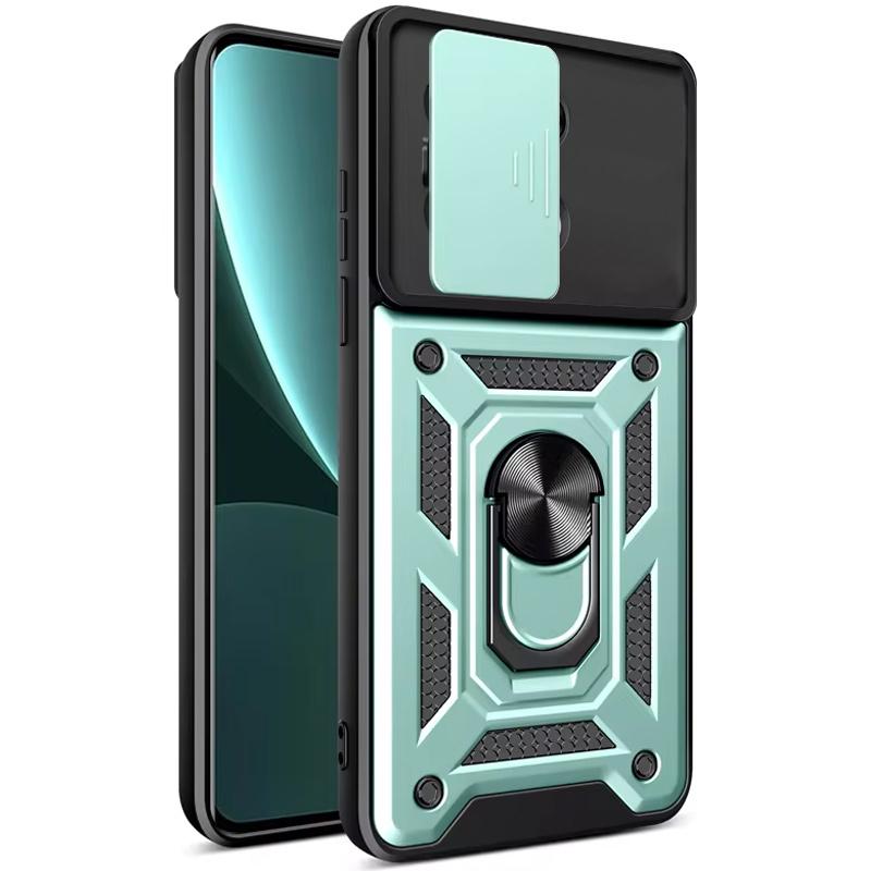 Противоударный чехол Ummi Camshield Serge Ring для Xiaomi Redmi Note 13 Pro 4G | Бронированый с кольцом-подставкой на картинке №2