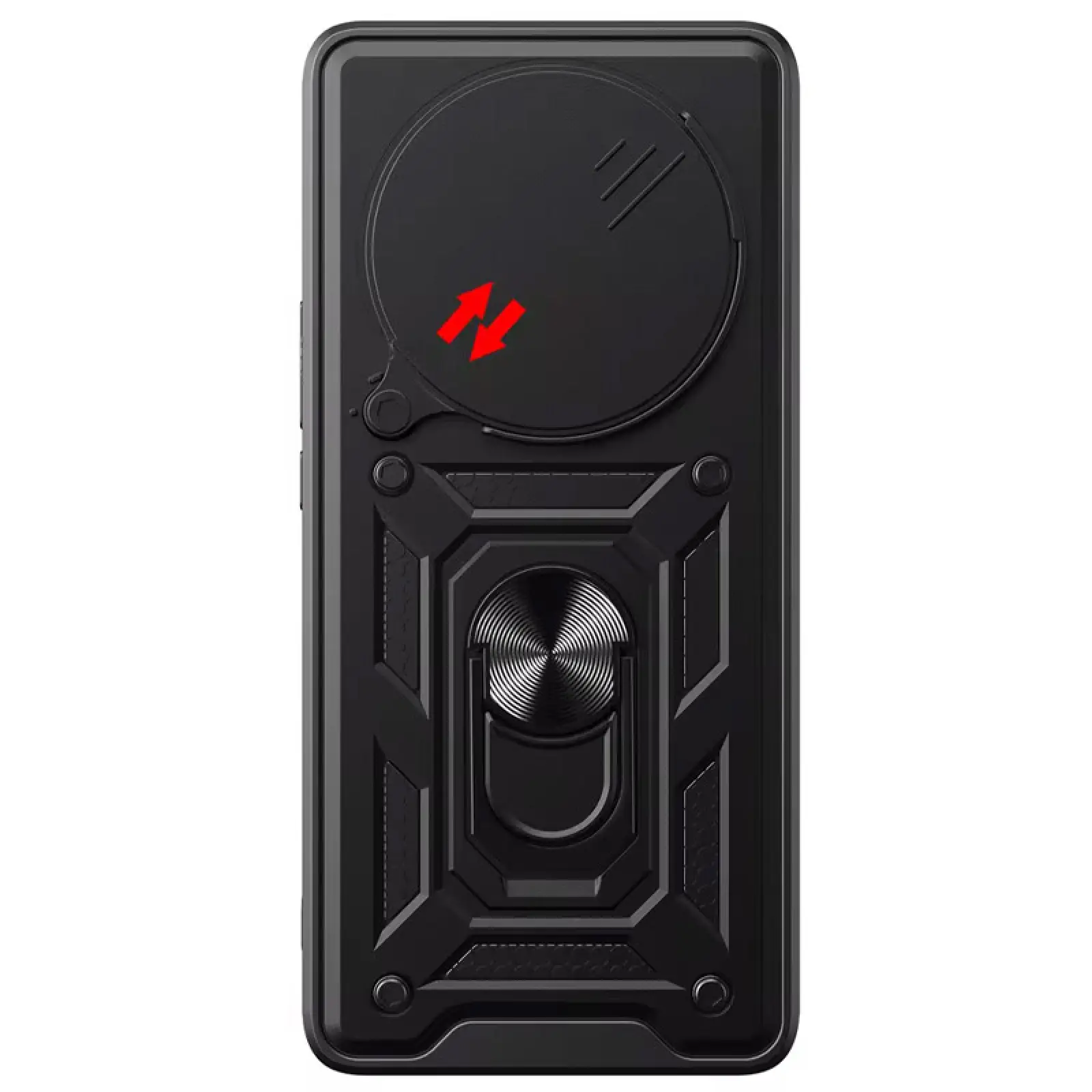 Чехол Ummi Camshield Serge Ring для Xiaomi 14 Ultra, Черный / Black 1, TPU+PC, купить оптом с доставкой
