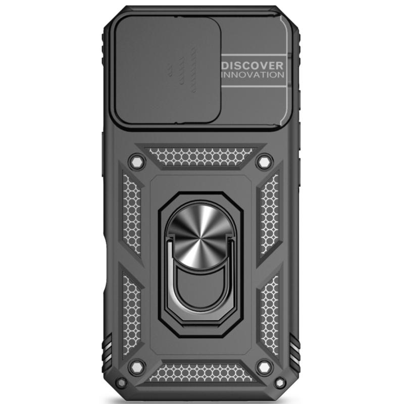 Противоударный чехол Ummi Camshield Serge Ring для Apple iPhone 16 Pro Max (6.9) | Бронированый с кольцом-подставкой на картинке №2