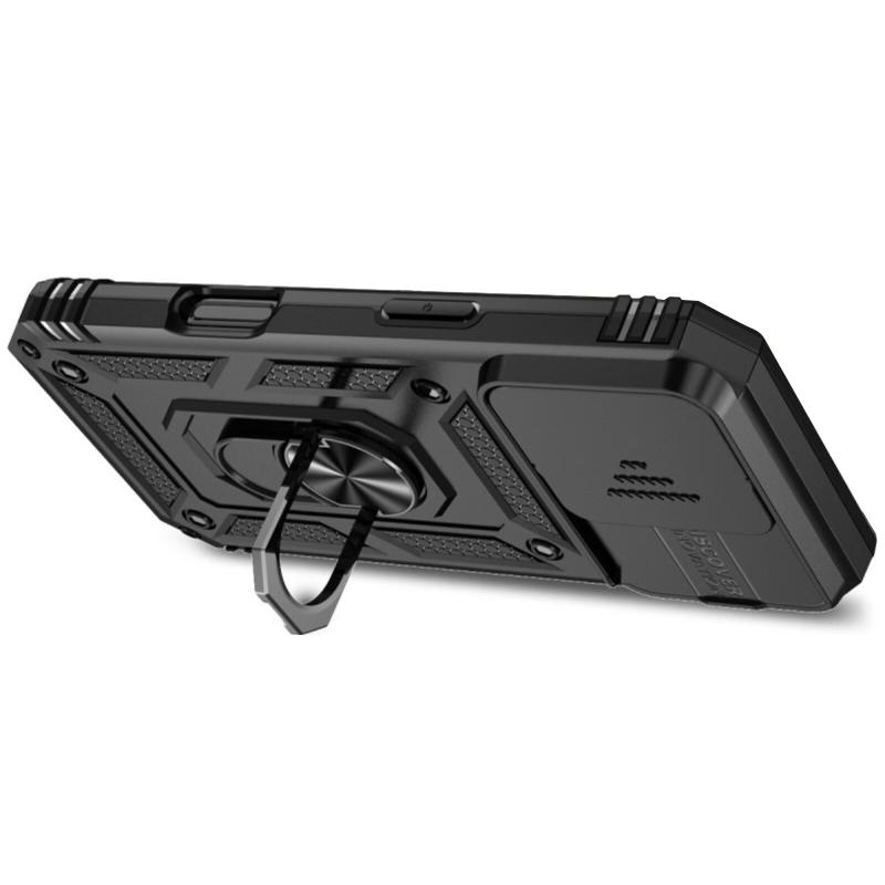 Противоударный чехол Ummi Camshield Serge Ring для Apple iPhone 16 Pro Max (6.9) | Бронированый с кольцом-подставкой на картинке №4