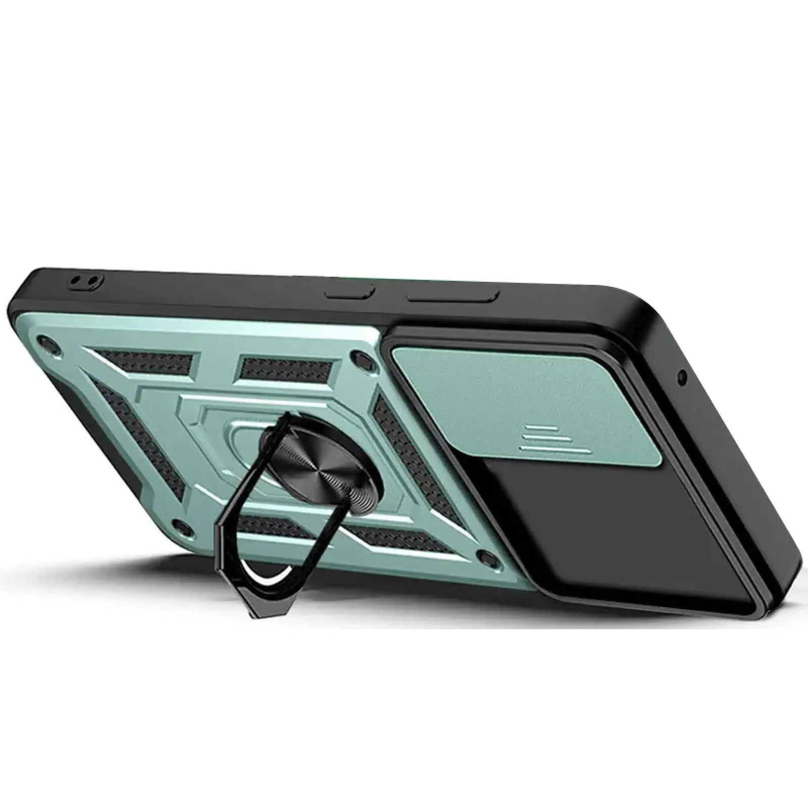 Чехол Ummi Camshield Serge Ring для Samsung Galaxy S24 FE, Зеленый / Green 1, TPU+PC, купить оптом с доставкой