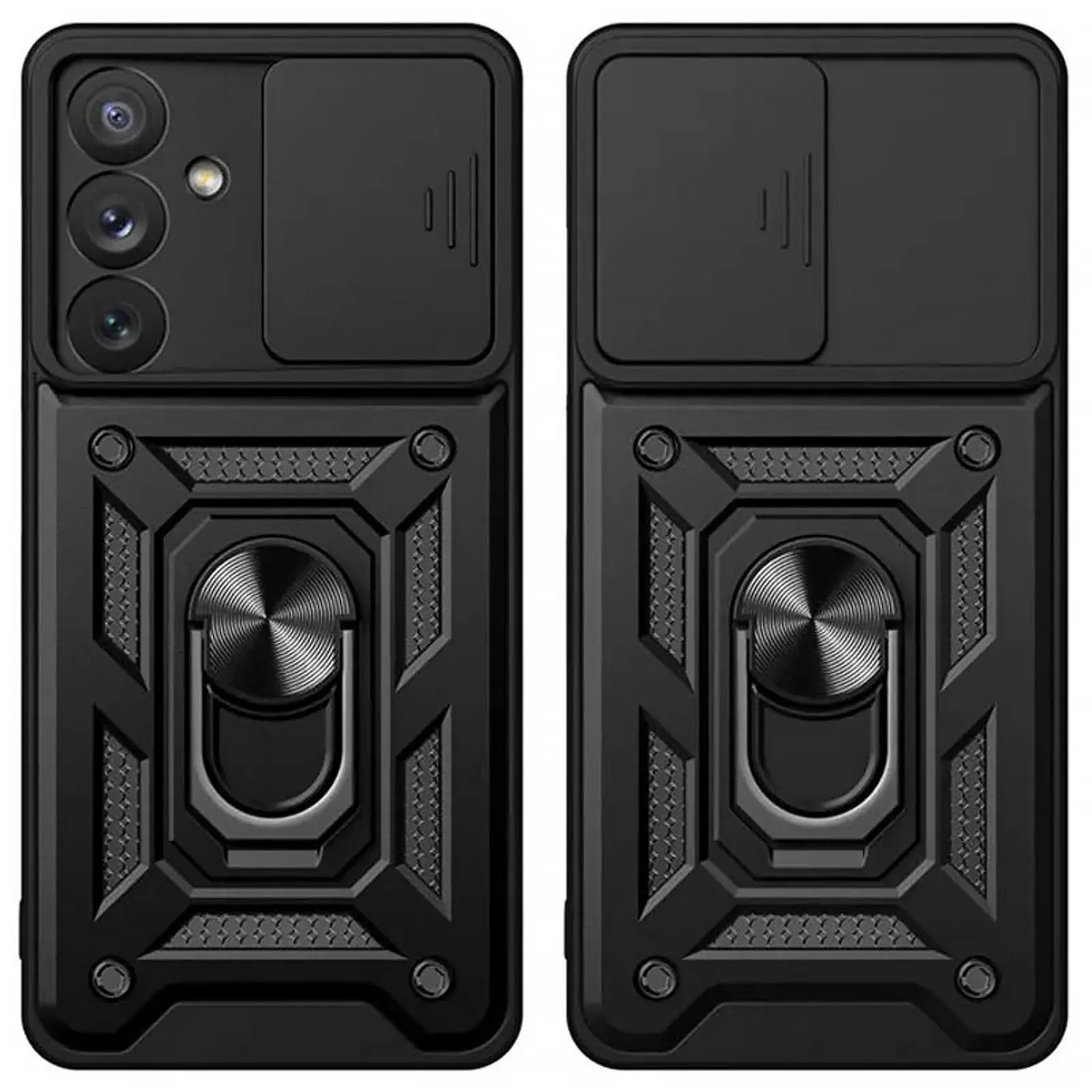 Чехол Ummi Camshield Serge Ring для Samsung Galaxy S24 FE, Черный 1, TPU+PC, купить оптом с доставкой