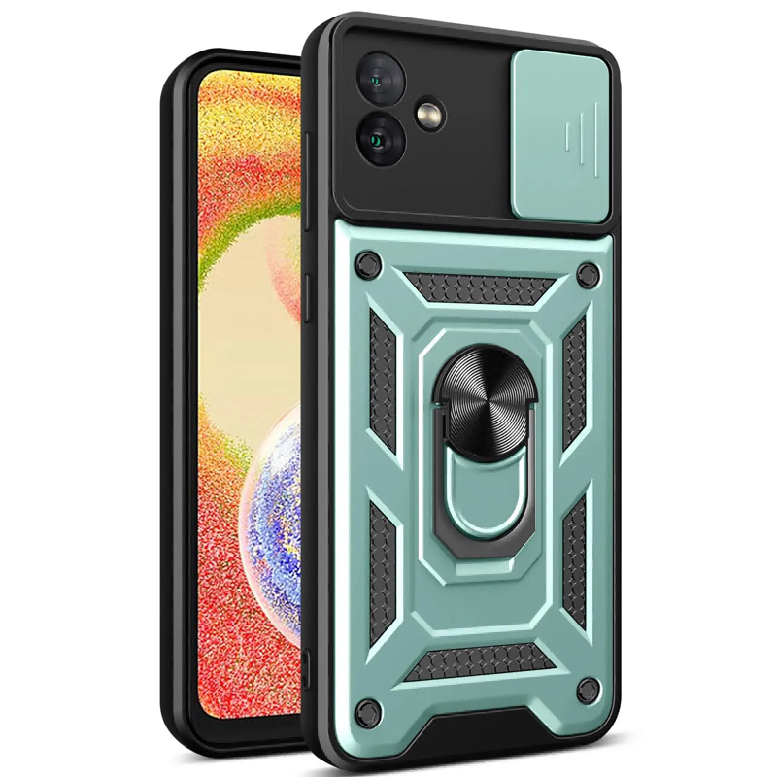 Чехол Ummi Camshield Serge Ring для Samsung Galaxy A06, Зеленый, TPU+PC, купить оптом с доставкой