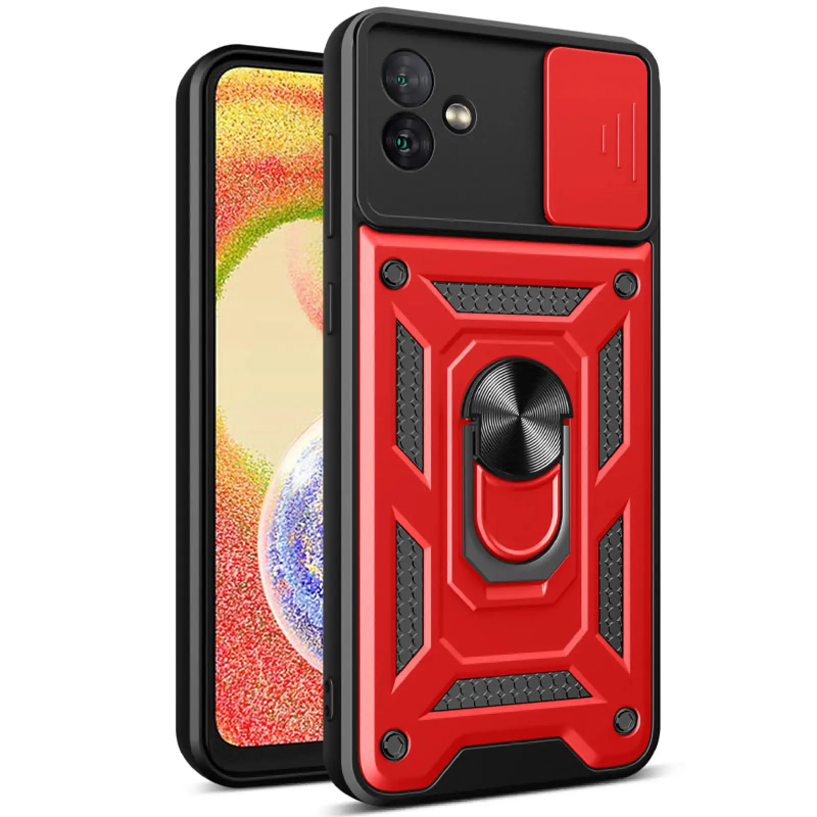 Чехол Ummi Camshield Serge Ring для Samsung Galaxy A06, Красный, TPU+PC, купить оптом с доставкой