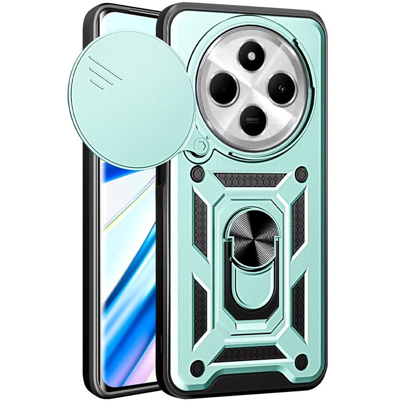 Противоударный чехол Ummi Camshield Serge Ring для Xiaomi Redmi 14C / Poco C75 | Бронированый с кольцом-подставкой на картинке №1