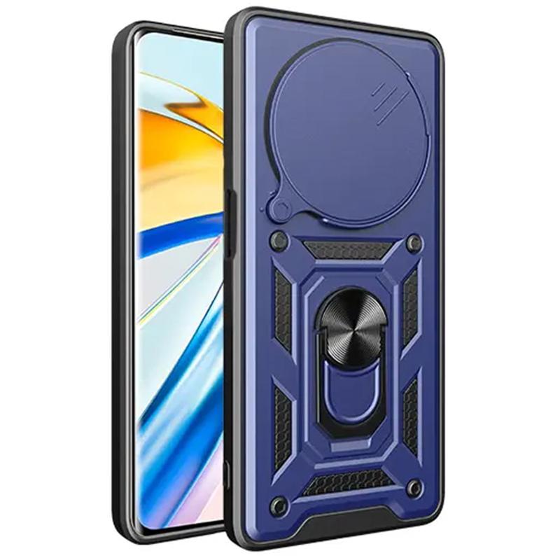 Противоударный чехол Ummi Camshield Serge Ring для Xiaomi Redmi 14C / Poco C75 | Бронированый с кольцом-подставкой на картинке №2