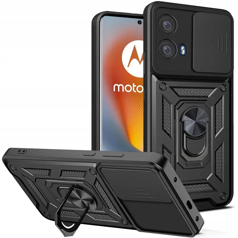 Чехол Ummi Camshield Serge Ring для Motorola Moto G85, Черный / Black, TPU+PC, купить оптом с доставкой