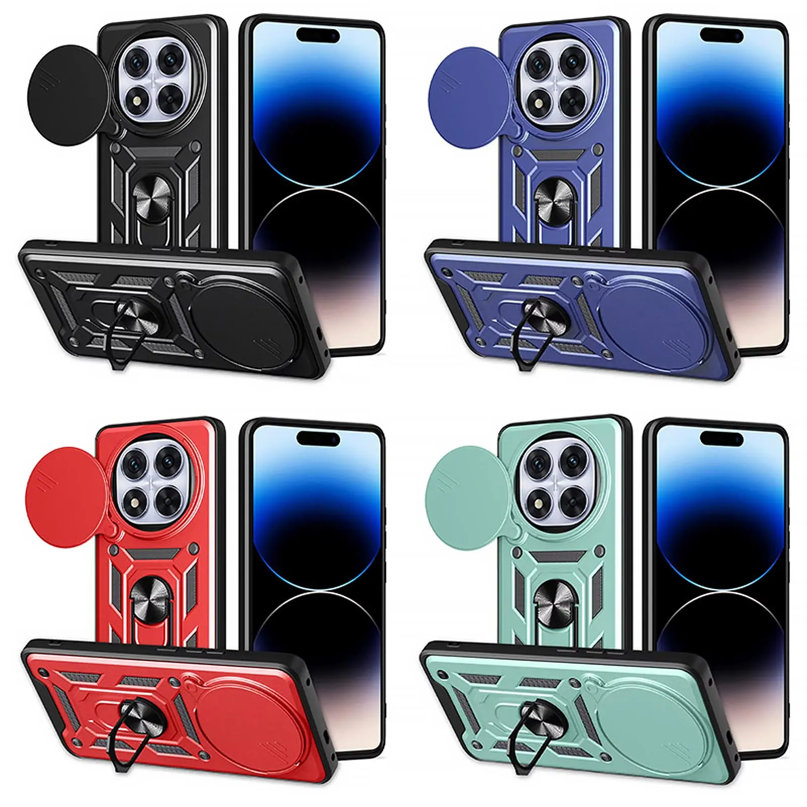 Чохол Ummi Camshield Serge Ring для Xiaomi Redmi Note 14 Pro+, TPU+PC, купити оптом з доставкою