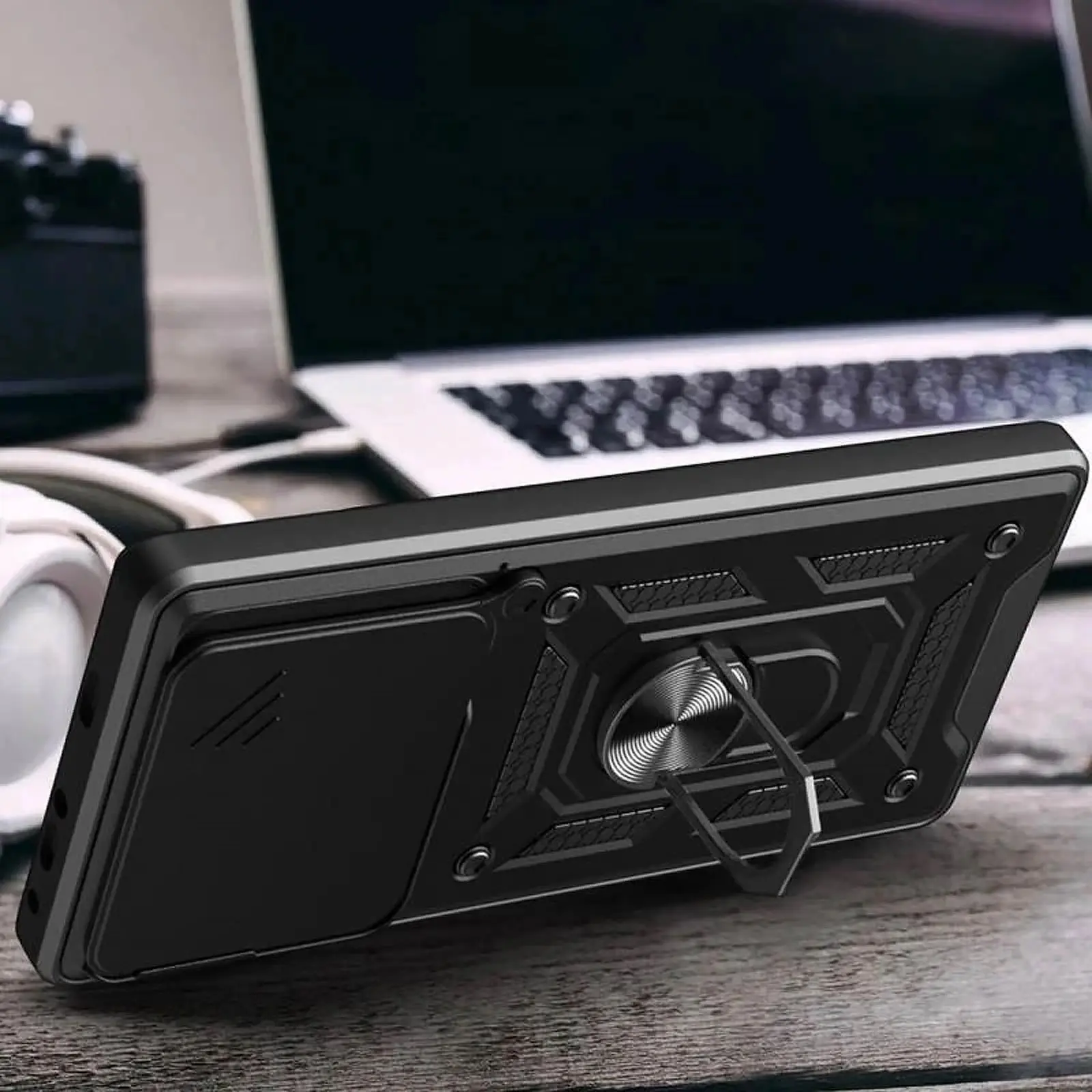 Чехол Ummi Camshield Serge Ring для Xiaomi 15, Черный 1, TPU+PC, купить оптом с доставкой