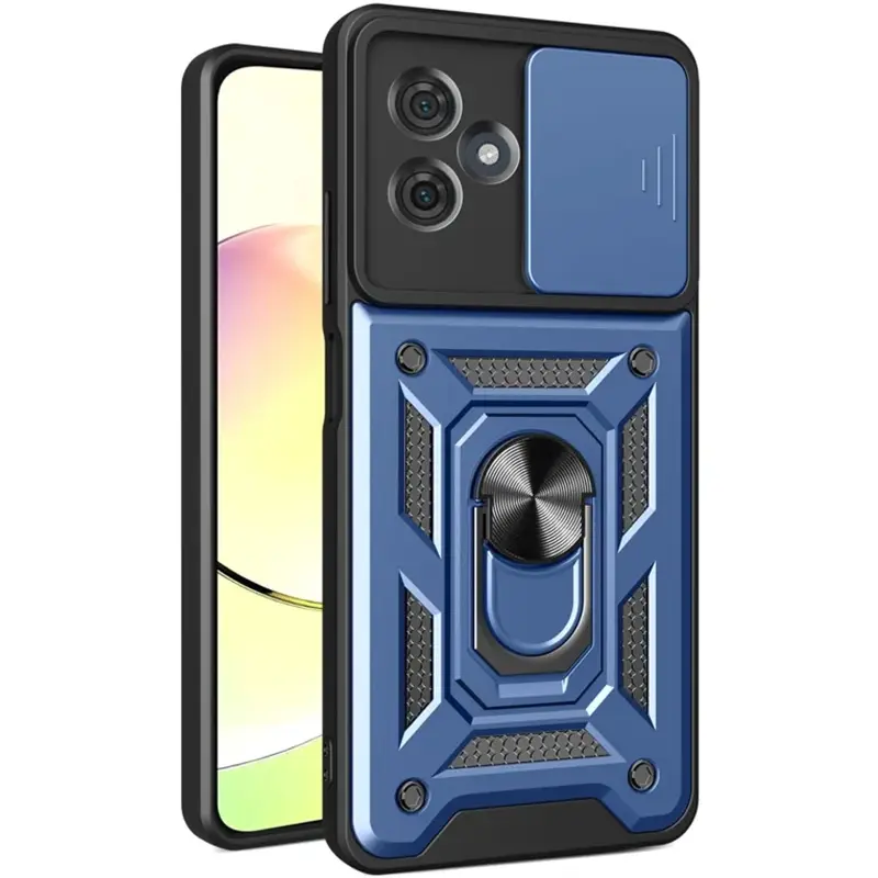 Чехол Ummi Camshield Serge Ring для Motorola Moto G55 5G, Синий / Navy, TPU+PC, купить оптом с доставкой
