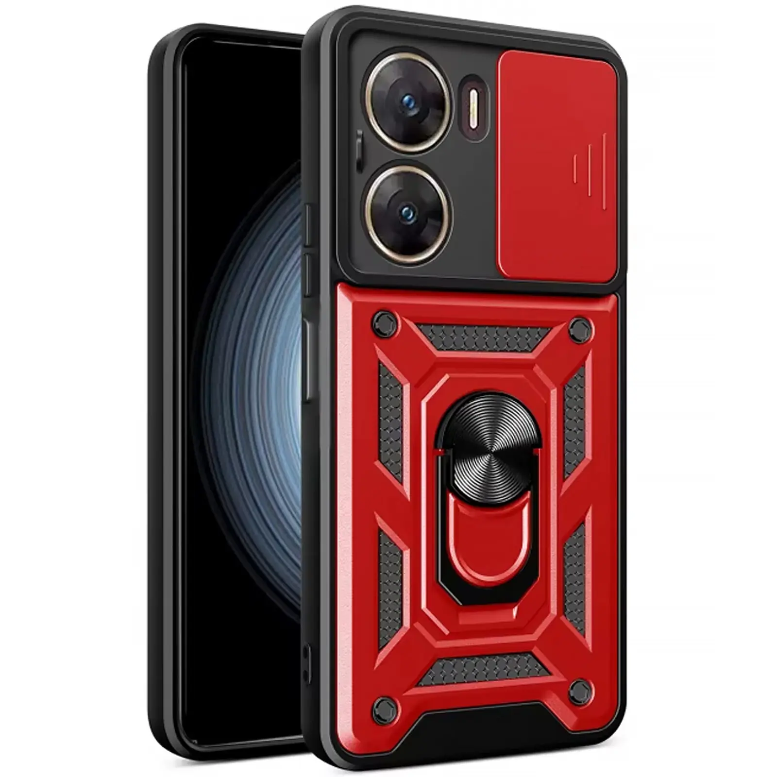 Чохол Ummi Camshield Serge Ring для Xiaomi Poco X7 Pro, Червоний, TPU+PC, купити оптом з доставкою