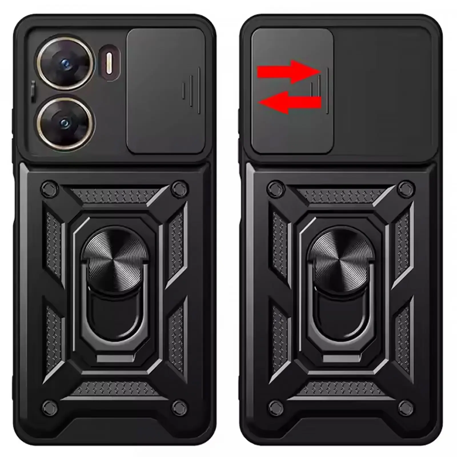 Чохол Ummi Camshield Serge Ring для Xiaomi Poco X7 Pro, Чорний 1, TPU+PC, купити оптом з доставкою