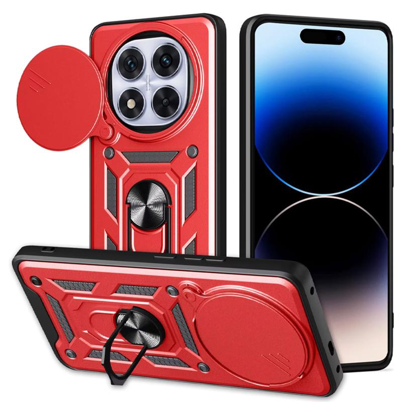 Противоударный чехол Ummi Camshield Serge Ring для Xiaomi Redmi Note 14 Pro 4G | Бронированый с кольцом-подставкой Фото 1 Противоударный чехол Ummi Camshield Serge Ring для Xiaomi Redmi Note 14 Pro 4G | Бронированый с кольцом-подставкой на картинке №1