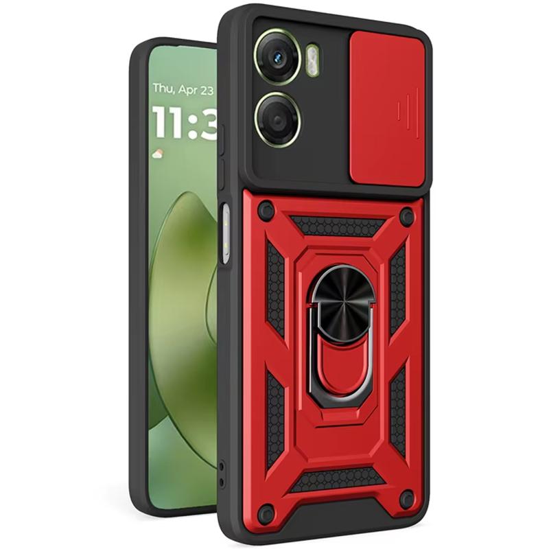 Противоударный чехол Ummi Camshield Serge Ring для Motorola Moto G05 | Бронированый с кольцом-подставкой на картинке №2