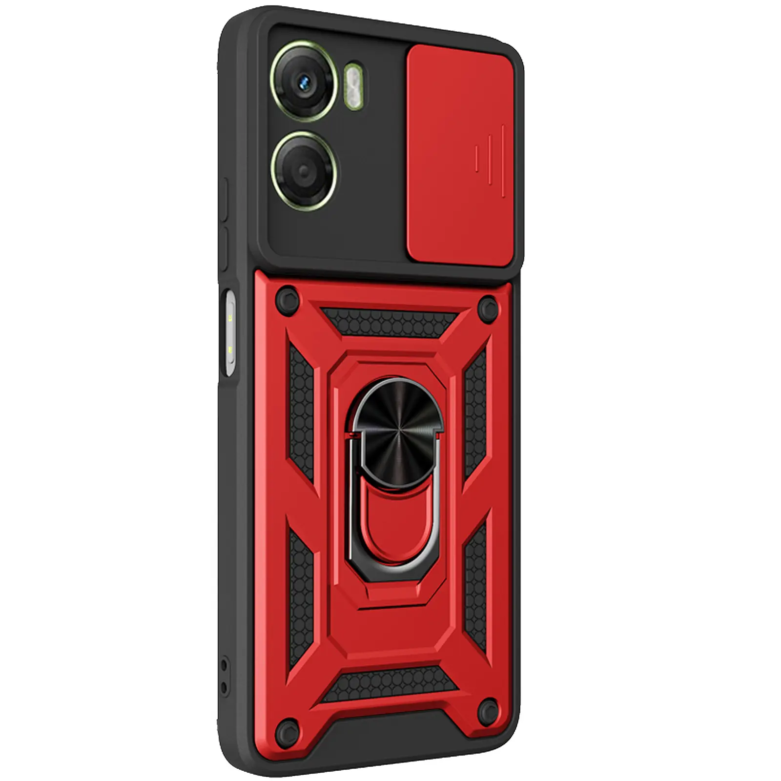 Чехол Ummi Camshield Serge Ring для Motorola Moto G05 / E15, Красный / Red, TPU+PC, купить оптом с доставкой